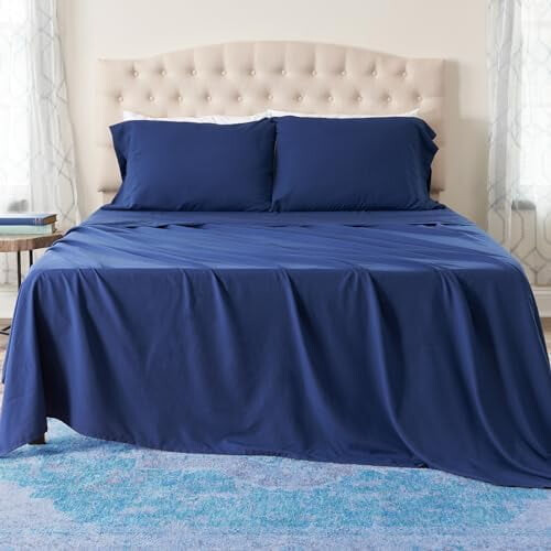 Ashford Home Essentials Bedding, Σετ σεντόνια 4 τεμαχίων King Size, Estate Blue