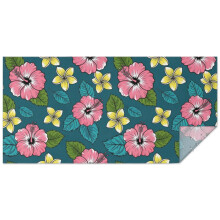 Nappe rectangulaire Pioneer Flower à motif floral, 152 x 305 cm, en polyester imperméable, facile à nettoyer et anti-taches, idéale pour les