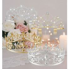 4 Pcs Prom King and Queen Crowns for Men Women Tiara Valentine's Day Party Galentine Wedding, Birthday, Homecoming