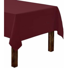 Nappe rectangulaire bordeaux 152 x 213 cm, résistante et lavable, compatible avec les tables de 152 cm – idéale pour buffets, mariages et fêtes.