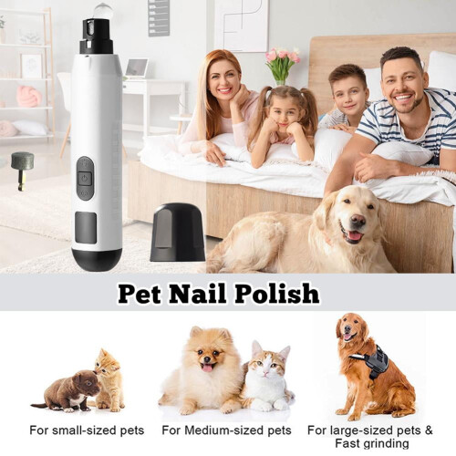 Silent Groom Pro Nail Grinder, Επαγγελματικό τρίψιμο νυχιών κατοικίδιων με φως LED, 5 ταχύτητες, 1