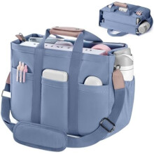Canvas-Tragetasche für Damen mit mehreren Fächern und