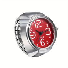 Un reloj de pulsera minimalista y elegante con movimiento de cuarzo simulado y correa elástica.