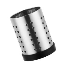 Organisateur de couverts en acier inoxydable poli, porte-ustensiles de cuisine et solution de rangement