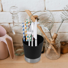 Support à agitateurs à café FRCOLOR, ustensile de cuisine pour comptoir, noir