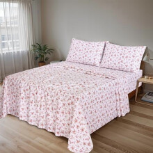100 % Baumwolle, Queen-Size-Bettwäscheset (4-teilig), weicher, atmungsaktiver Perkal, 40 cm tiefe Taschen, Hotelstandard, angenehm kühles Gefühl,