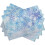 Tischsets mit blauem Schneeflockenmuster, Leinen, 4er-Set 2