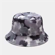 Dames en heren bucket hats unisex casual vissershoed 3D-geprint patroon tie-dye dubbele klep outdoor zonnehoed