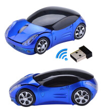 Mouse wireless 2.4G, mouse optic wireless în formă de mașină 3D cu receptor USB pentru PC, computer și laptop