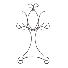 Șevalet de masă din fier forjat, suport de afișare pentru copii, 38,00 x 20,00 x 4,50 cm, negru