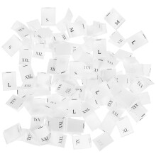 OUNONA 500 stuks kledingmaatlabels, stofmaatlabels, broekmaatlabels, kleine maatlabels voor het maken van kleding