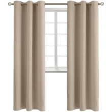 Cortinas Blackout com Ilhós - Cortinas Térmicas Isolantes para Escurecimento de Ambientes, para Quarto e Sala de Estar, Conjunto de 2 Painéis