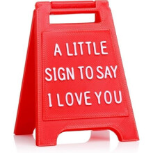 Schattig mini-bordje met de tekst 'Love' - Valentijns- en jubileumcadeau voor vriendin, vrouw, vriend of verloofde.