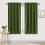 Cortinas blackout verde-oliva com isolamento térmico, 42x72 polegadas (107x183 cm). 1