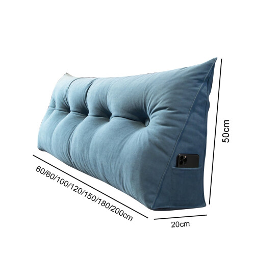 Back Support Cushion with Removable Cover, 60x50x20 cm – for Bed, Sofa, Reading & Wedge Use 1