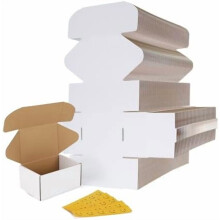 75Pack6x4x3Μικρά Κουτιά Αποστολής, Λευκό Κουτί Αλληλογραφίας από Κυματοειδές Χάρτινο