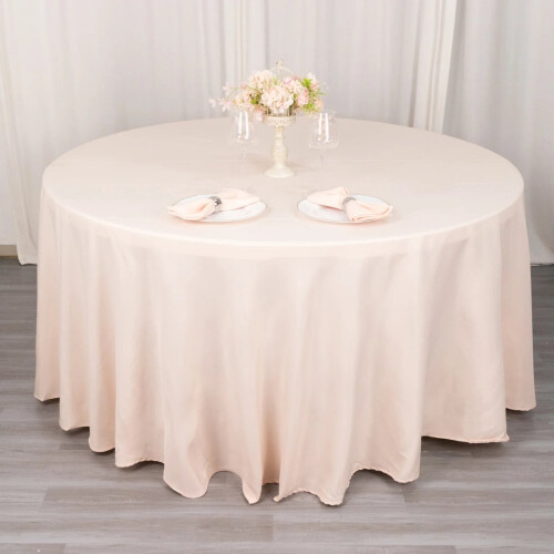 BalsaCircle 120" Blush Rund Premium Polyesterduk Bröllopsduk