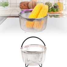 Cesta vaporera, cesta vaporera para Instant Pot, cesta vaporera de malla de acero inoxidable para olla de 6 cuartos, accesorios para ollas a presión