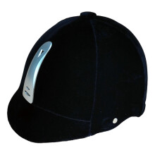 Casque d'équitation ajustable pour homme et femme, noir et argenté