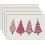 Roze kerstplacemats 12x18 inch, wasbaar 1