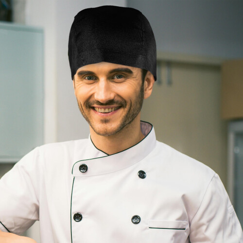 Chef Hat Headwear for Service Kitchen Restaurant (Black) 1
