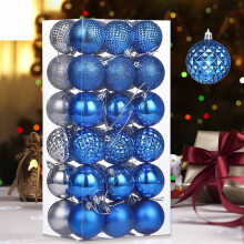 Ensemble de 36 boules de Noël incassables HongMinWen
