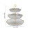 Cupcake standaard van plastic, 3 lagen, bloemvorm. 3