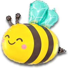 Ballon abeille adorable, ballon abeille en mylar gonflé à l'hélium, ballon bourdon en aluminium