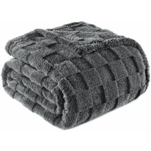 Fleece Throw Blanket Dark Grey 50x60 Inches
