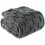 Fleece Throw Blanket Dark Grey 50x60 Inches 1