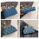 Γυναικεία καπιτονέ τσάντα clutch από τζιν με στρας και μαργαριτάρια 2