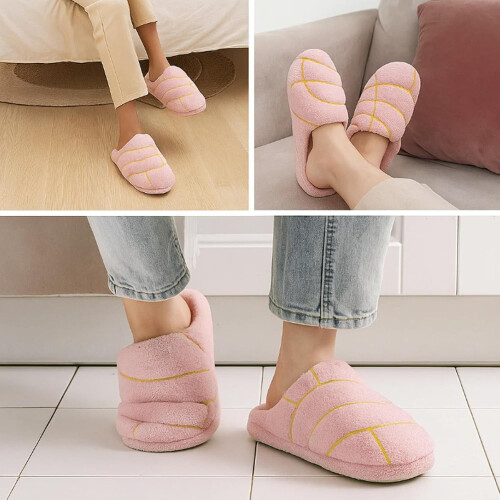 Παντόφλες Concha unisex, παντόφλες Concha σε σχήμα ψωμιού με memory foam και βελούδινη επένδυση, 1