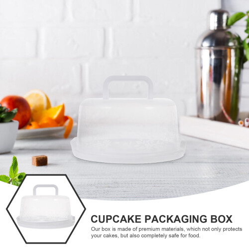 Θήκες για Cupcakes Λευκές Πλαστικές για Γενικούς Χρήστες σε Γραφείο 1 Σετ 9,82X9,82X5,11 2