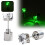Boucles d'oreilles carrées LED lumineuses vertes (paire) 1