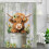 Highland Cow Shower Curtain with Hooks, Polyester, 48 x 70 2