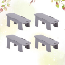 Étagère à chaussures PP grise, lot de 4