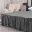 Black King Bed Skirt with Split Corners, 14" Drop 4