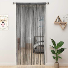 Beaded Curtain Beaded Curtains for Doorways Crystals Suitable for Interior Hanging Decoration and Partitions Closet Curtains (39"x110", Grey)
