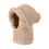 Gorro feminino de tricô 3 em 1 com cachecol e máscara, cáqui 1