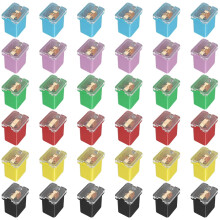 Kit de 36 fusibles JCASE (20A-80A), boîtier de fusibles discret compatible avec les camions/voitures/SUV Ford, Chevy/GM, Nissan et Toyota