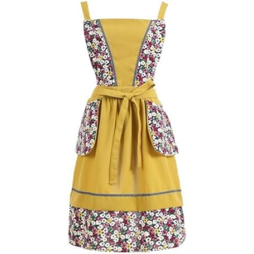 Women's Vintage Kitchen Apron with Pockets