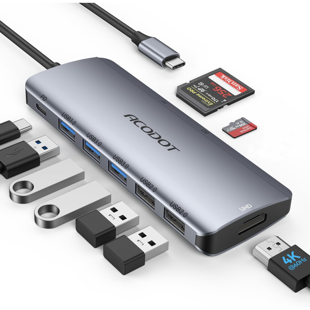 Usb-C Hub 4K@60Hz Hdmi 3Usb3.0 Sd/Tf 100W Pd 9401284023258