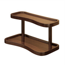Desktop shelf walnut double layer 13 inch