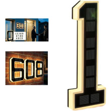 Solar-Powered Outdoor House Number Light, Modern Solar Lighted House Numbers Waterproof LED Address, Upgrade Your Home's Curb Appeal
