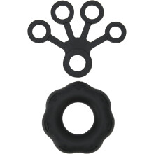 Finger Exerciser, Flexible Finger Stretcher, Silicone Hand Grip Strengthener Finger Stretcher for Weak Hands Elderly (black)