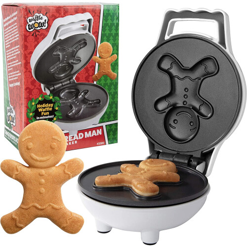 Μίνι βαφλιέρα Gingerbread Man – Ηλεκτρική αντικολλητική βαφλιέρα 4" για παιδικό πρωινό,