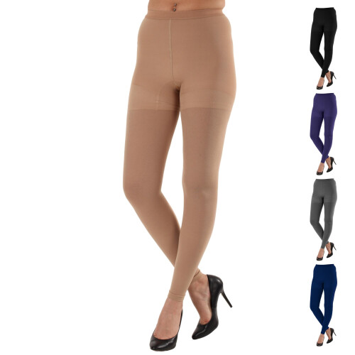Collants de compression sans pieds ABSOLUTE SUPPORT 20-30 mmHg pour les gonflements, beige, taille moyenne