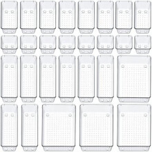 Organiseurs de tiroirs 28 pièces avec patins antidérapants en silicone, 4 tailles, plateaux de rangement transparents pour maquillage, bijoux,