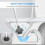 Ensemble brosse et ventouse de toilette avec support blanc 4