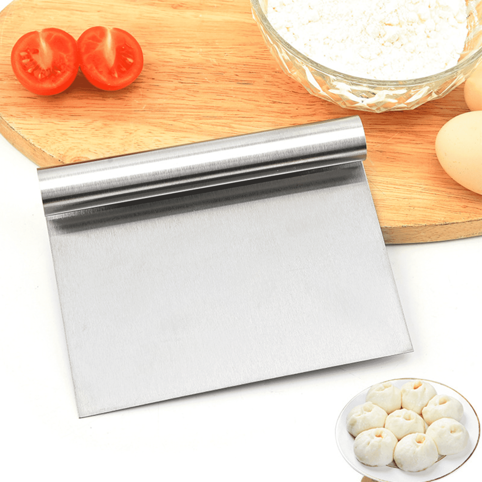 Acdanc Stainless Steel Scraper Precision Cutting Dough Scraper Baking Essential Baking Scraper 9175034847516